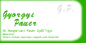 gyorgyi pauer business card